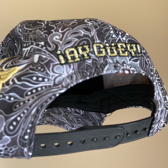 ¡Ay Güey! Tiger Cap, Hat, Tatoo Style Design, Gold Embroidery, Black,Gray, Gold - Picture 4 of 7